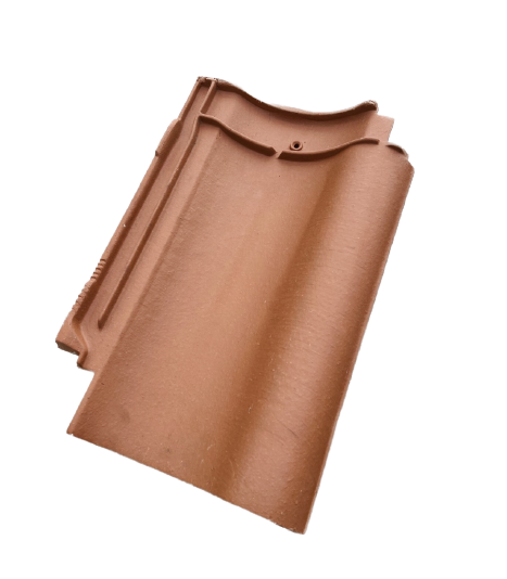 Holle dakpan met sluiting - rood